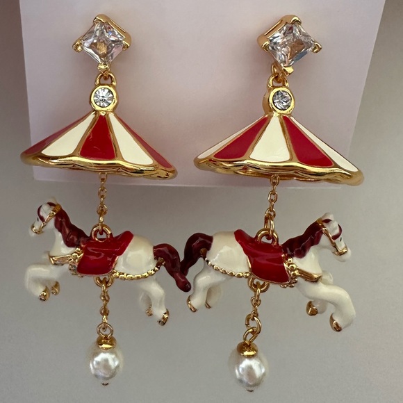 Kate spade Carousel 3D horse drop earrings - Picture 3 of 9
